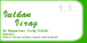 vulkan virag business card